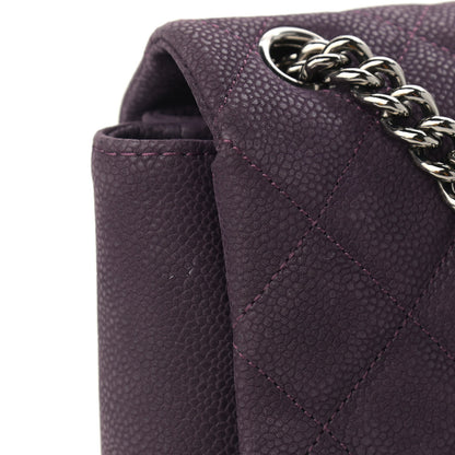 Chanel Iridescent Caviar Quilted Medium Lady Pearly Flap Plum 11 of 13
