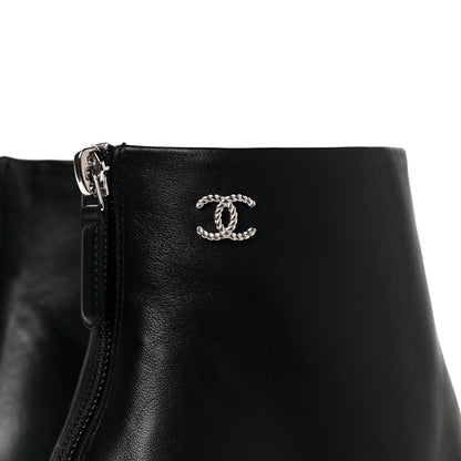 Chanel Lambskin Short Ankle Boots 38.5 Black 17 of 20