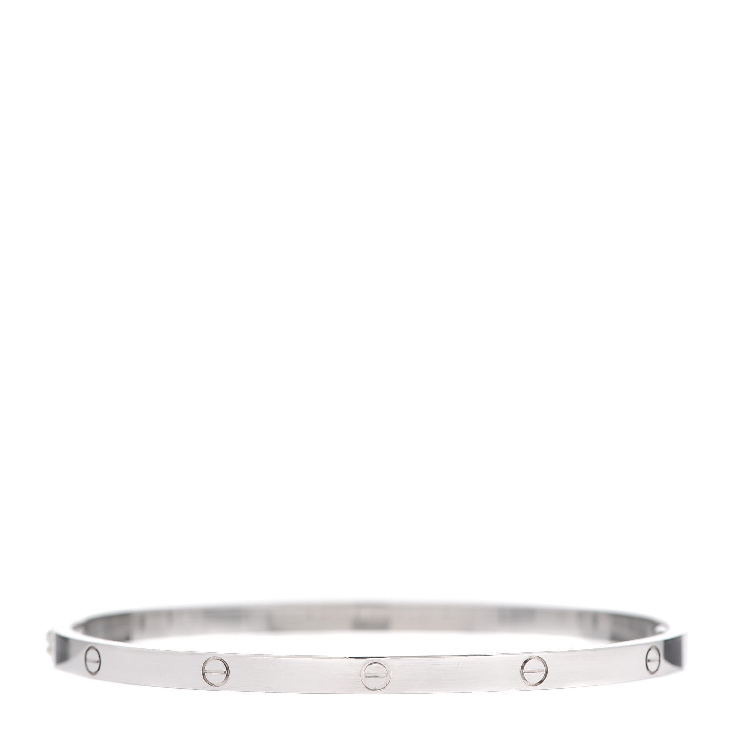 Cartier 18K White Gold Small LOVE Bracelet 18 3 of 7
