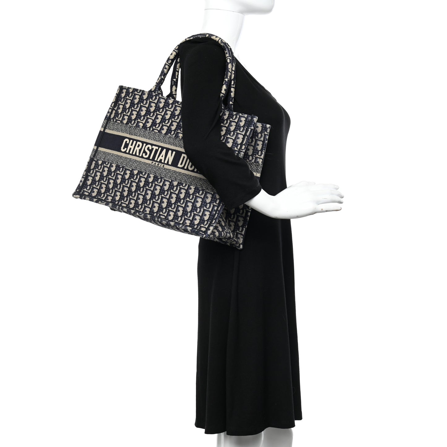 Oblique Medium Book Tote Blue Multicolor