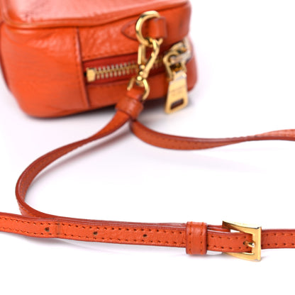 Prada Vitello Daino Mini Camera Crossbody Papaya 17 of 17