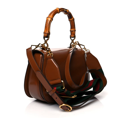 Gucci Boarded Dyana Lux Calfskin Web Medium Bamboo 1947 Top Handle Bag Brown 3 of 10