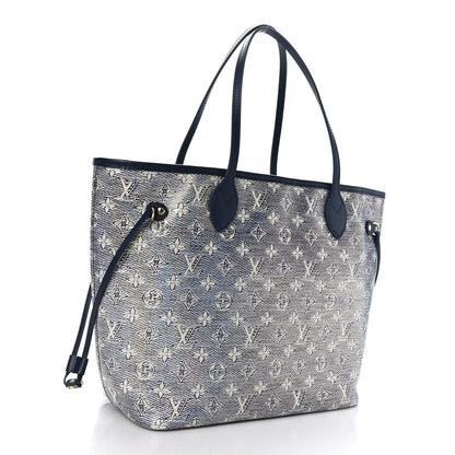 Louis Vuitton Monoglam Neverfull MM Blue 4 of 9