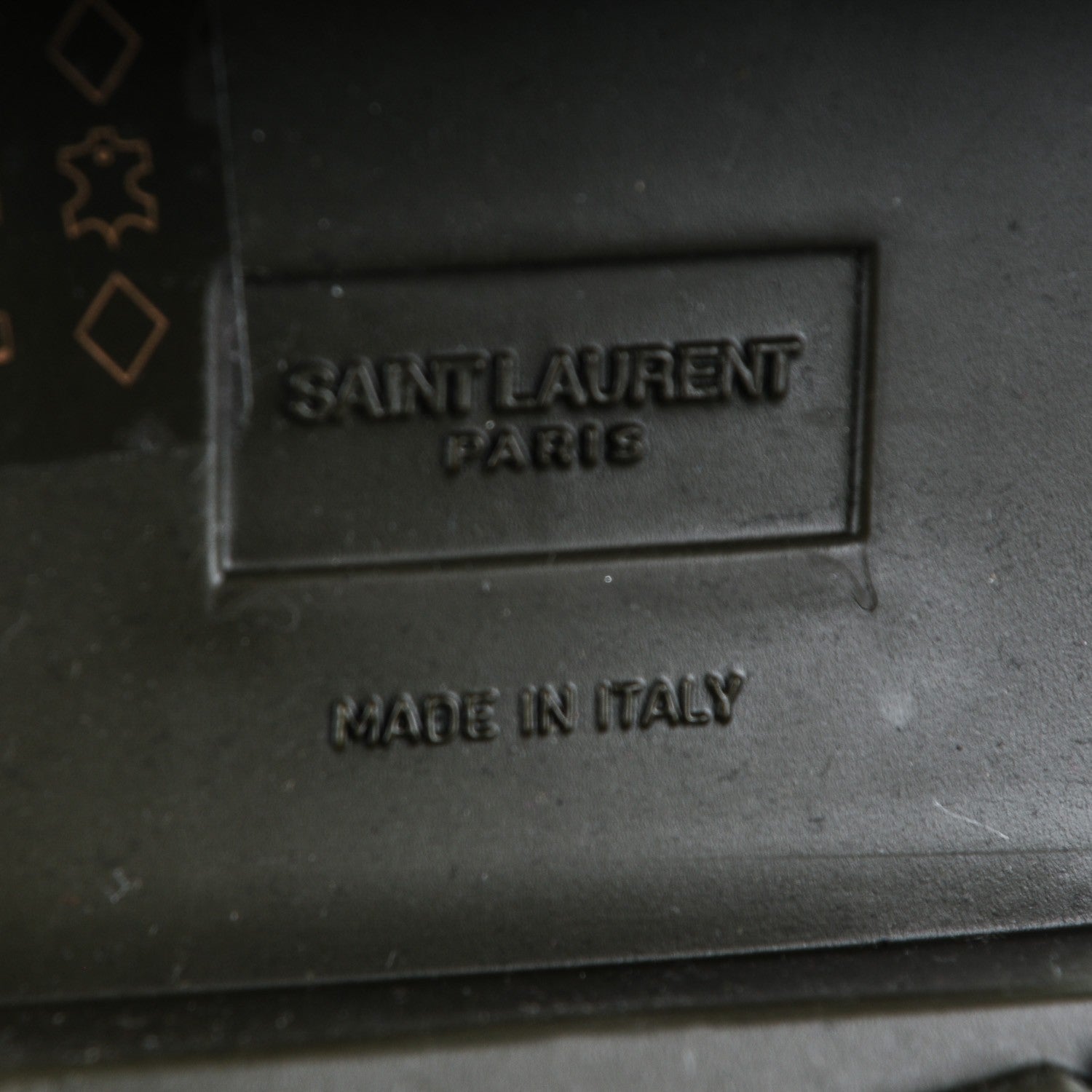 Saint Laurent Rubber Studded Festival Rain Boots 40 New Kaki Fonce 6 of 6