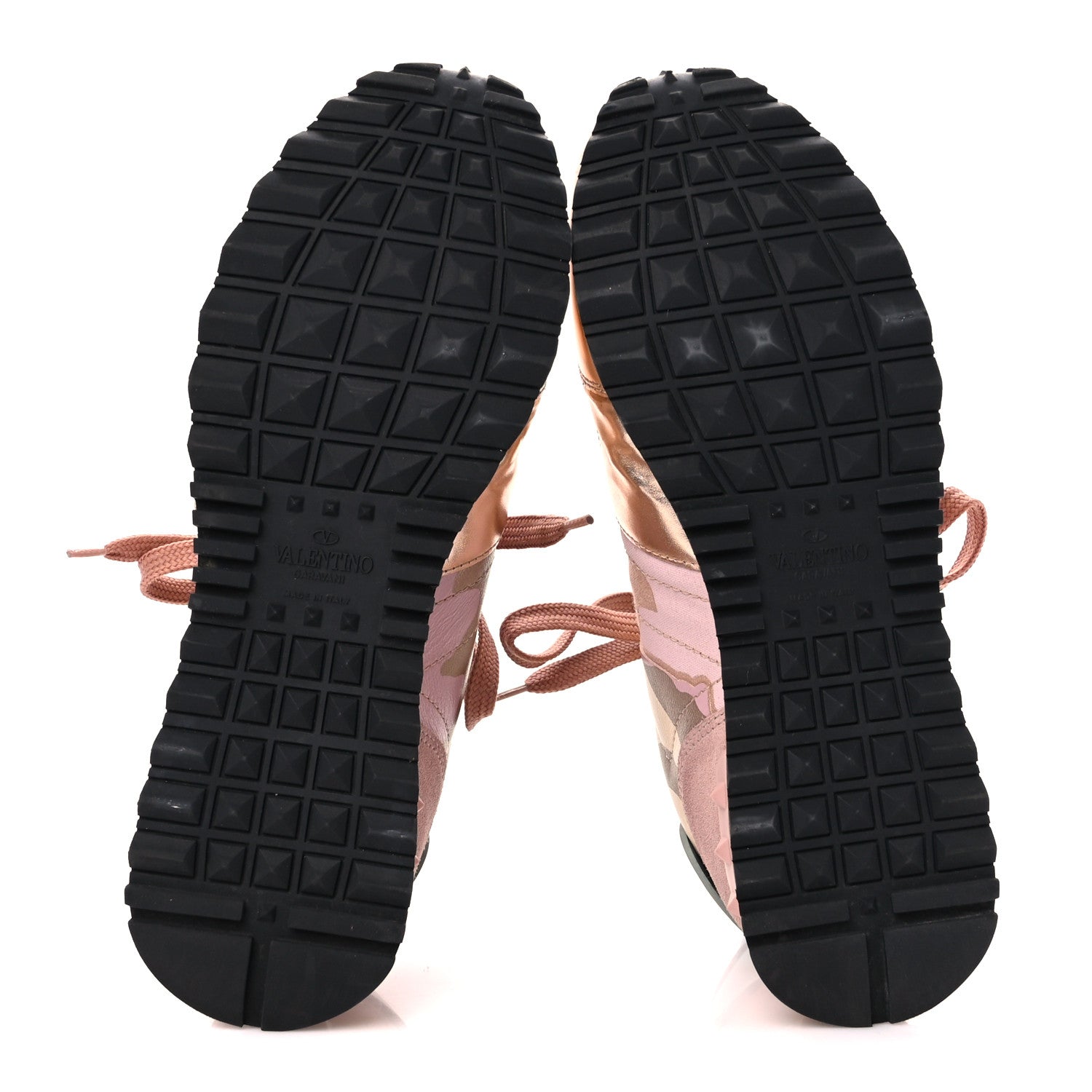 Valentino Garavani Metallic Nappa Suede Camouflage Womens Rockrunner Sneakers 37 Multicolor 5 of 8