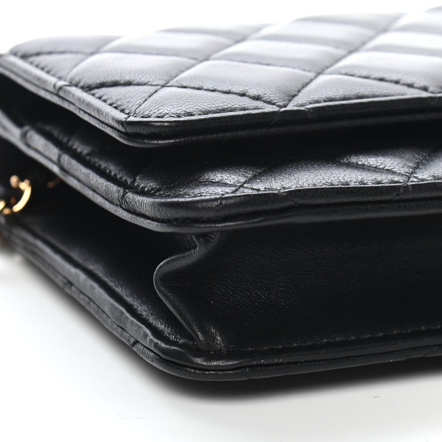 Chanel Lambskin Quilted Wallet On Chain WOC Black 9 of 10