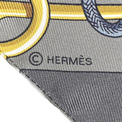 Hermes Silk Cliquetis Twilly Vert De Gris Anthracite 3 of 5
