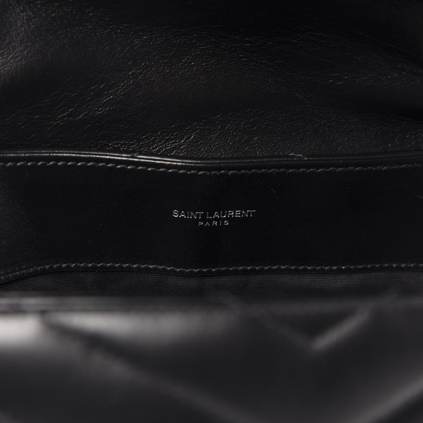 Calfskin Y Quilted Monogram Medium Loulou Chain Satchel Black