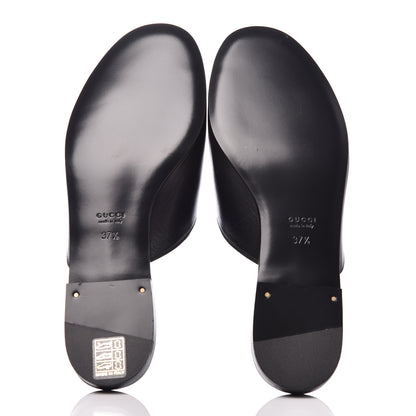 Gucci Malaga Kid Horsebit Slide Sandals 37.5 Black 5 of 8