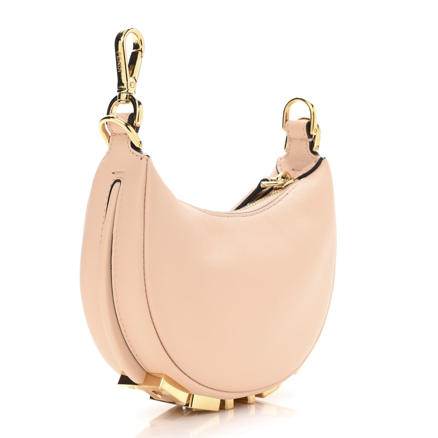 Vitello Grace Matte Nano Fendigraphy Hobo Charm Light Rose