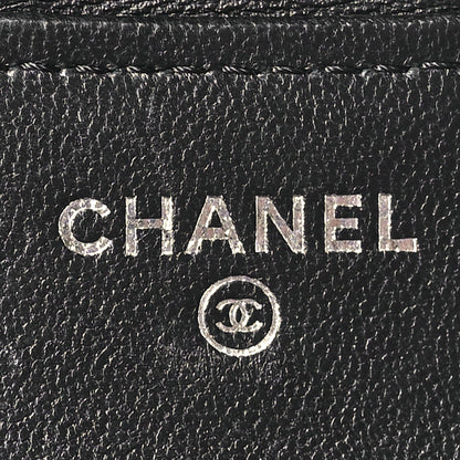 Chanel Lambskin Quilted Compact Flap Wallet Black 7 of 9