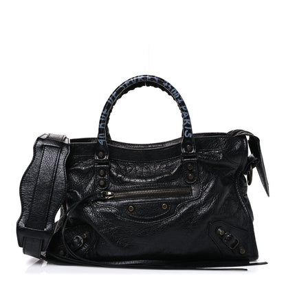 Balenciaga Agneau Classic Hardware Graffiti Handles S City Black 1 of 12