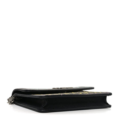 Balenciaga Grained Calfskin Graffiti BB Wallet On Chain Black 3 of 8