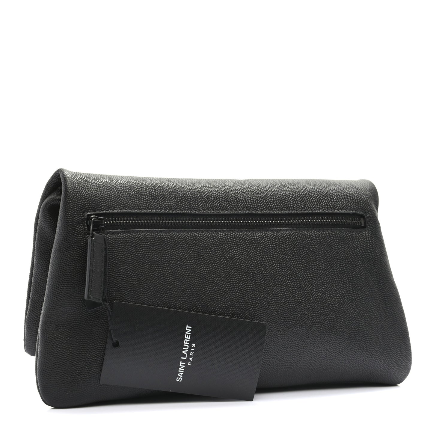 Grain De Poudre West Hollywood Monogram Fold Over Clutch Black