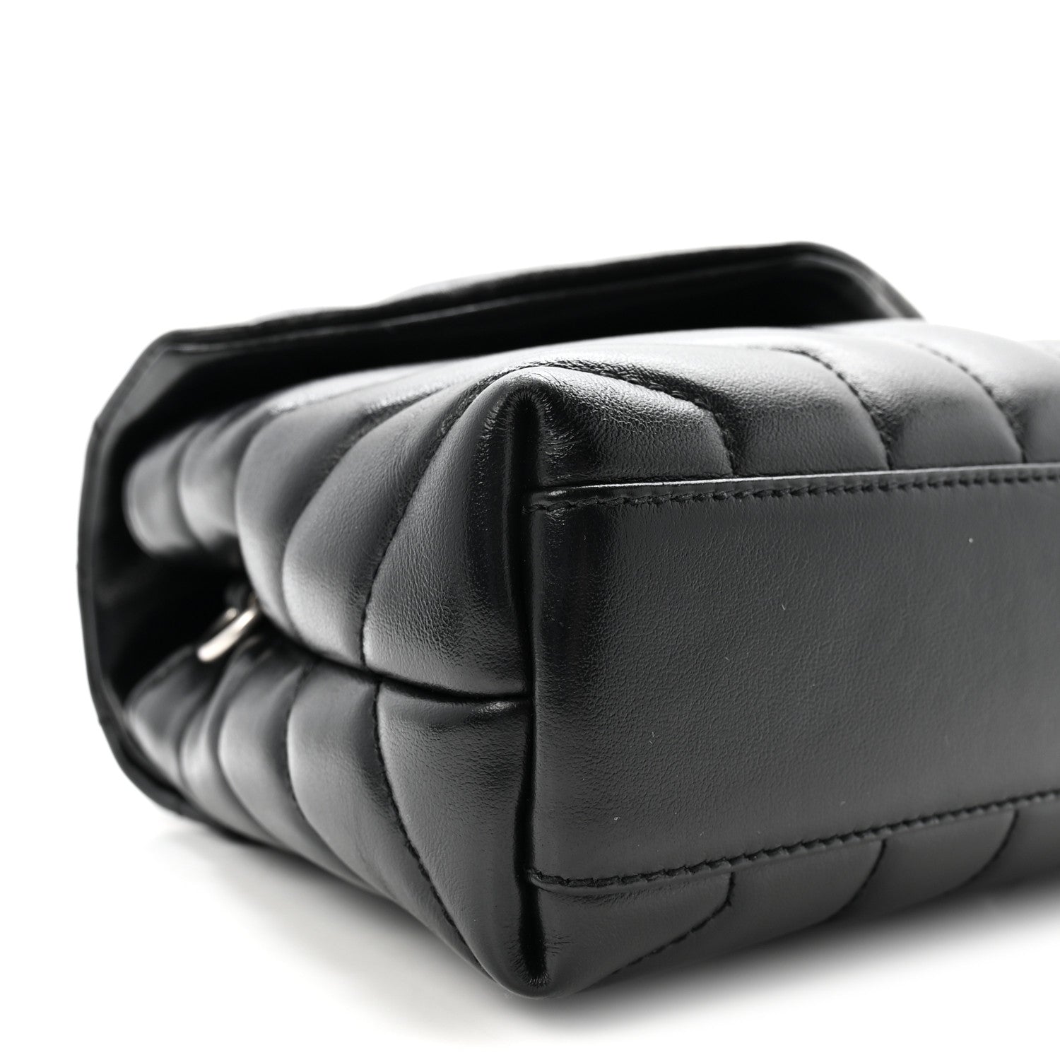 Saint Laurent Calfskin Y Quilted Monogram Toy Loulou Crossbody Bag Black 8 of 9