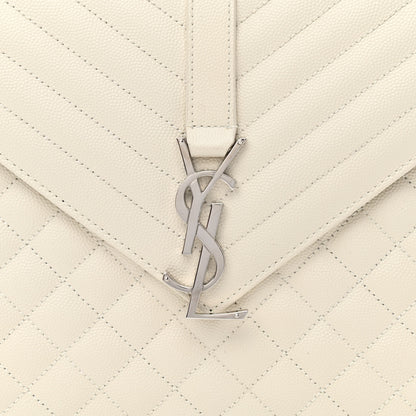 Saint Laurent Grain De Poudre Textured Mixed Matelasse Large Triquilt Monogram Satchel Porcellana 8 of 10