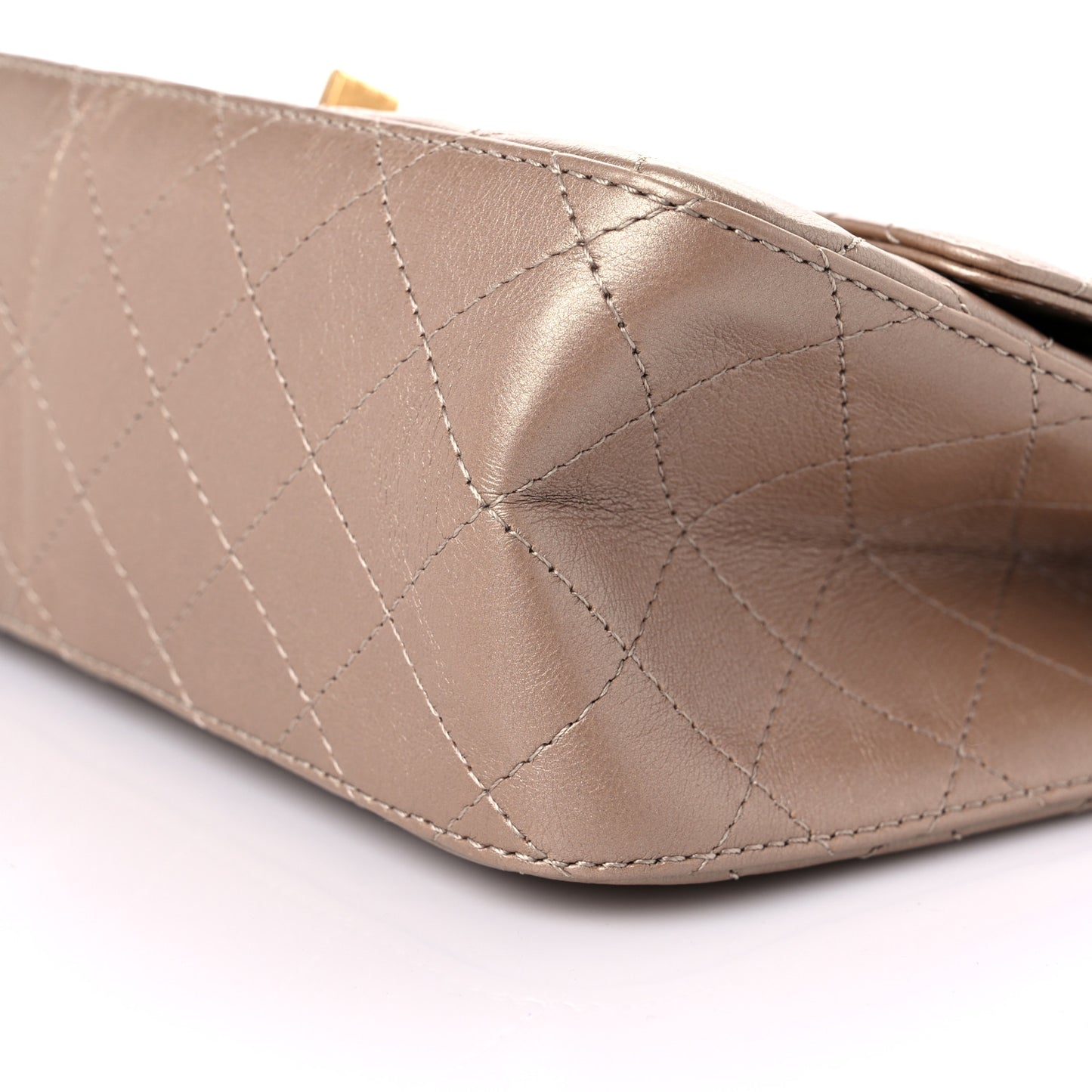 Metallic Calfskin Quilted 2.55 Reissue 226 Flap Dark Gold