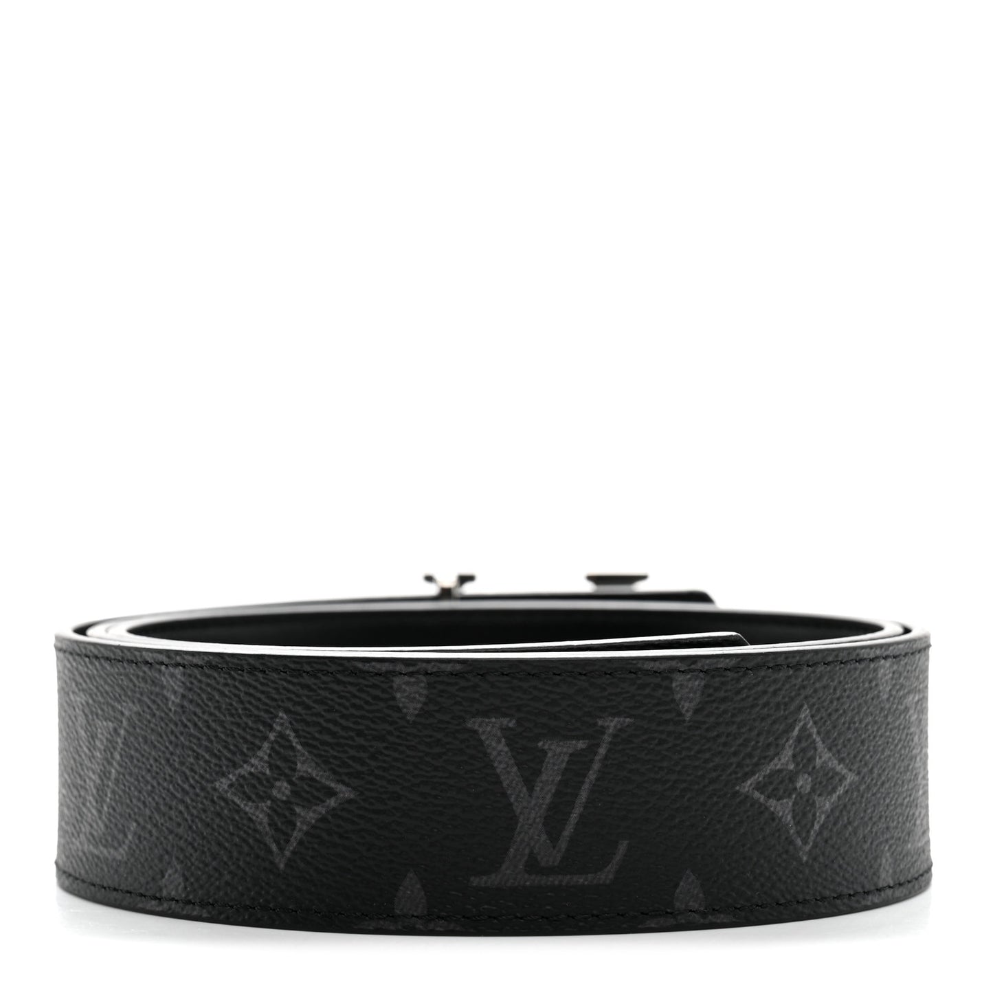 Monogram Eclipse 40mm LV Line Initiales Reversible 95 38 Belt Black
