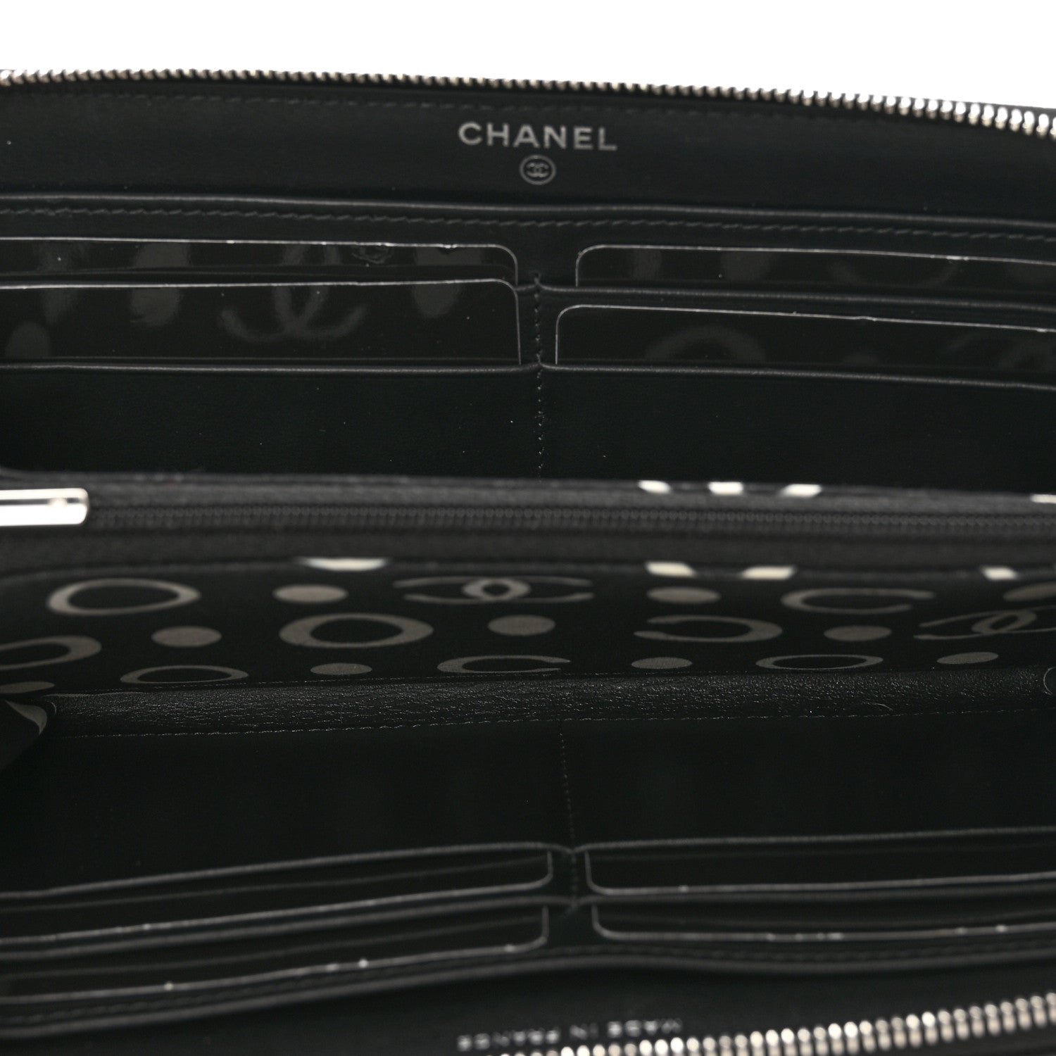 Chanel Caviar Quilted CC Logo Long Zipped Wallet Black 5 of 11