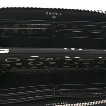 Chanel Caviar Quilted CC Logo Long Zipped Wallet Black 5 of 11