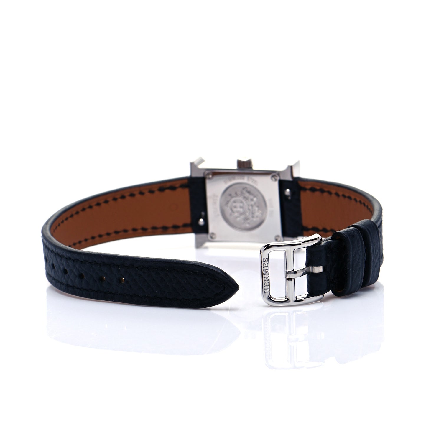 Stainless Steel Epsom 17.2mm Heure H Hour Quartz Watch Noir