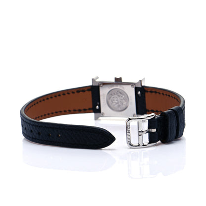 Hermes Stainless Steel Epsom 17.2mm Heure H Hour Quartz Watch Noir 5 of 6