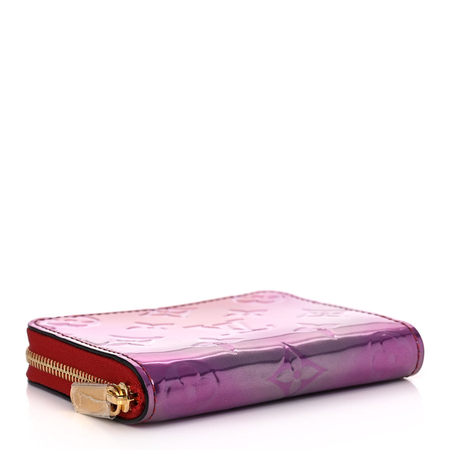 Metallic Vernis Degrade Zippy Coin Purse Pink Red