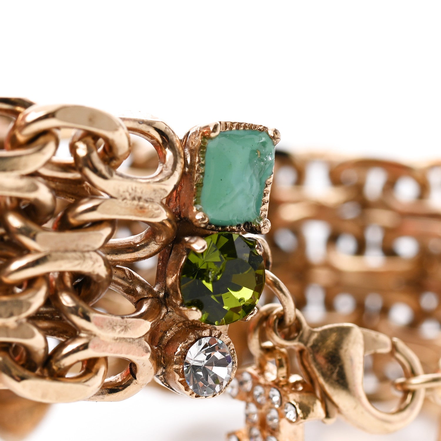Chanel Crystal Pearl Gripoix Bracelet Gold 5 of 9