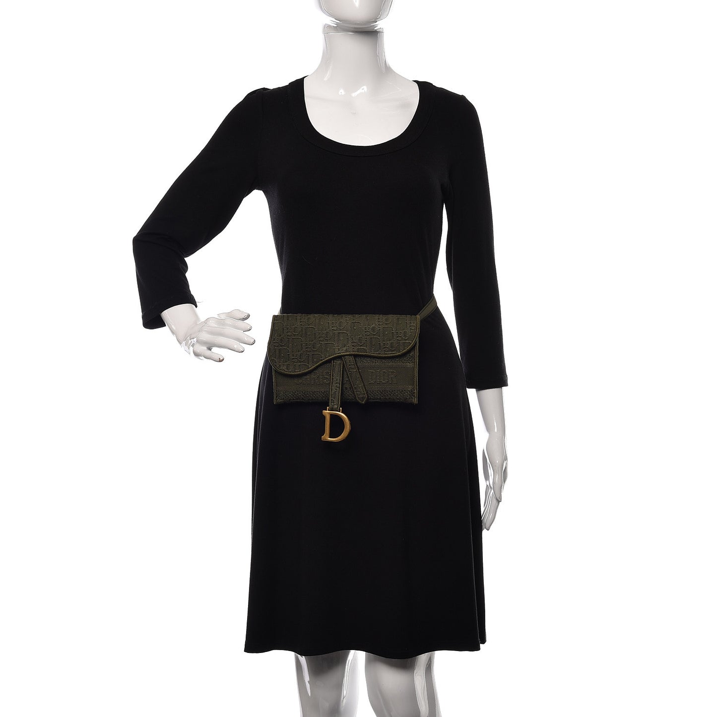 Oblique Saddle Belt Bag Green