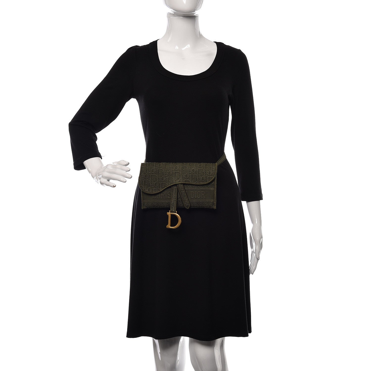 Christian Dior Oblique Saddle Belt Bag Green 2 of 10