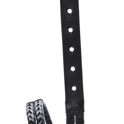 Gucci Calfskin Braided Belt 75 30 Black 5 of 6