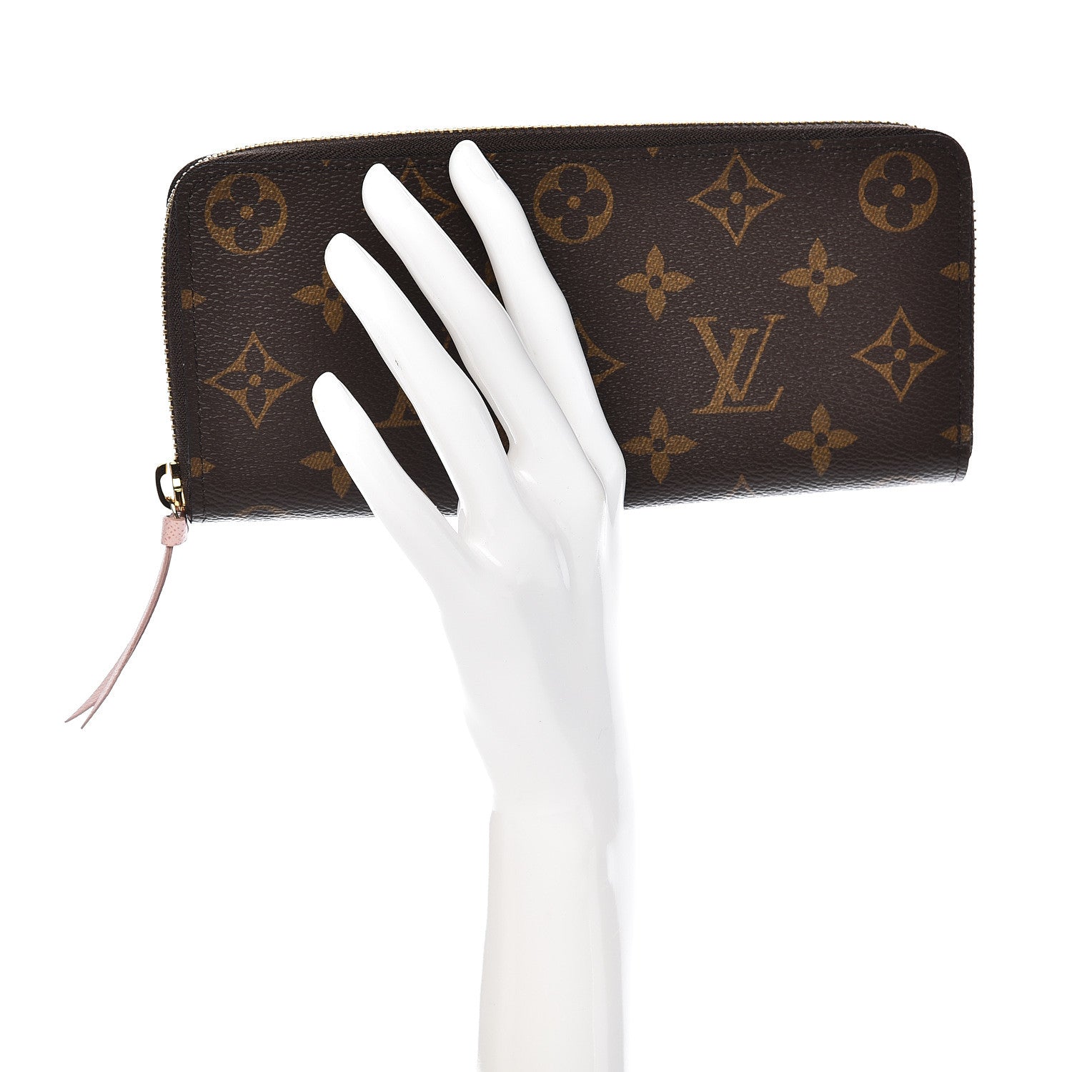 Louis Vuitton Monogram Clemence Wallet Rose Ballerine 2 of 7