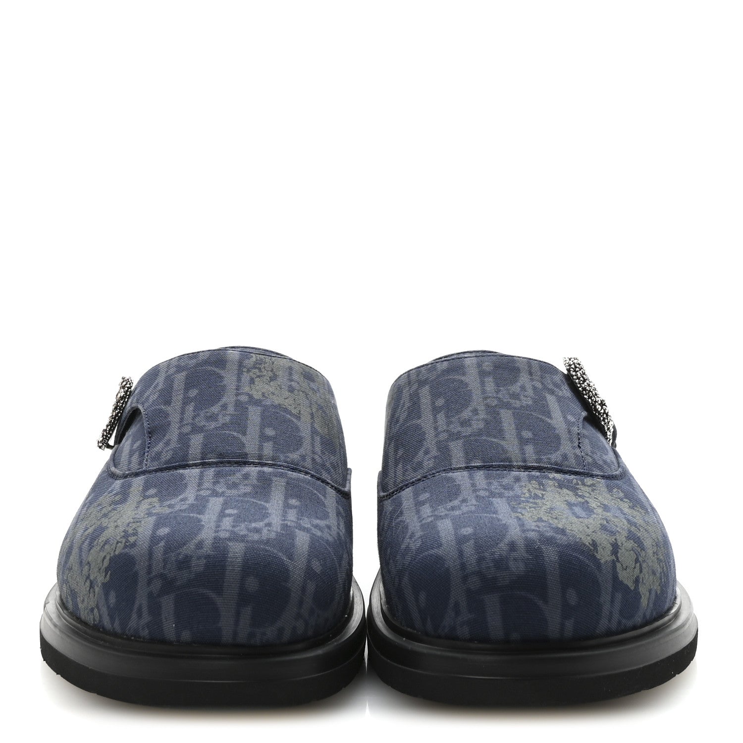 Christian Dior X DENIM TEARS Denim Calfskin Oblique Mens Mules 42
