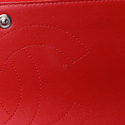 Chanel Lambskin Quilted Jumbo Double Flap Red 17 of 35