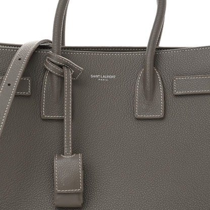 Saint Laurent Grained Calfskin Topstich Baby Sac De Jour Grey 7 of 18