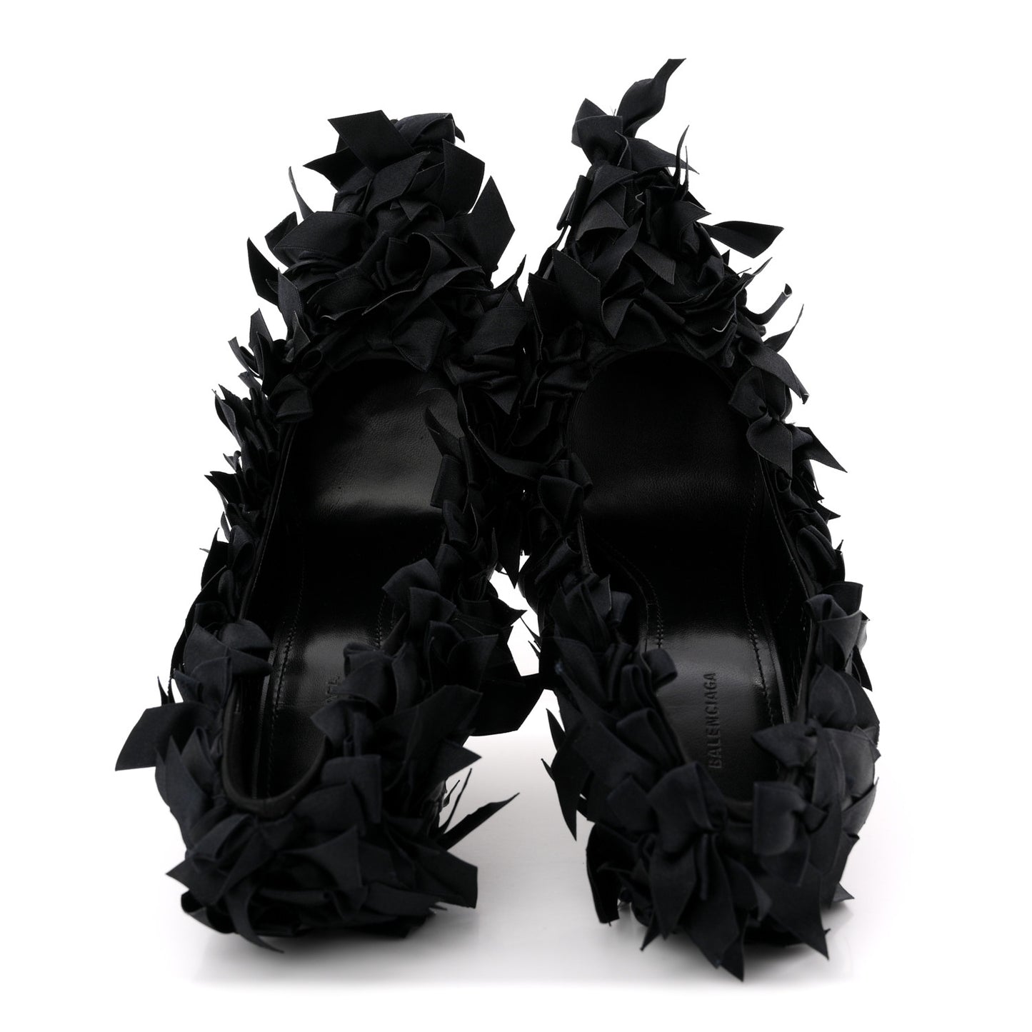 Satin Pointed Marie A Bows All Over 110mm Pumps  35 Black