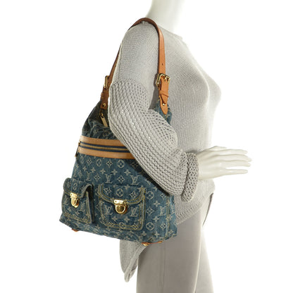 Louis Vuitton Denim Baggy GM Blue 2 of 8