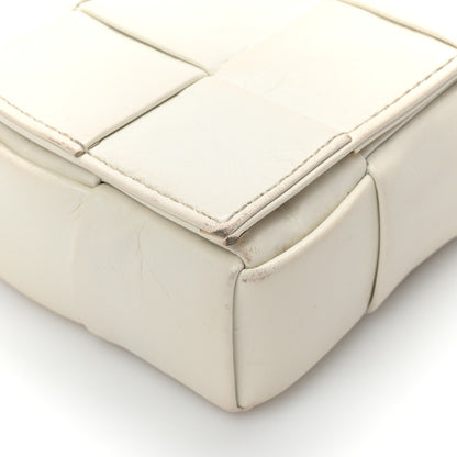Bottega Veneta Paper Calfskin Maxi Intreccio Cassette Crossbody Bag White 12 of 15