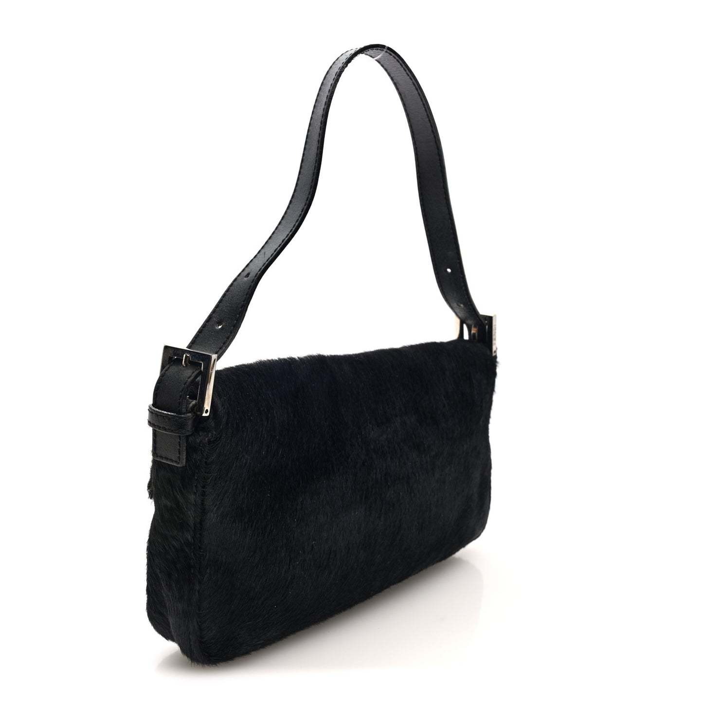 Calf Hair Baguette Black