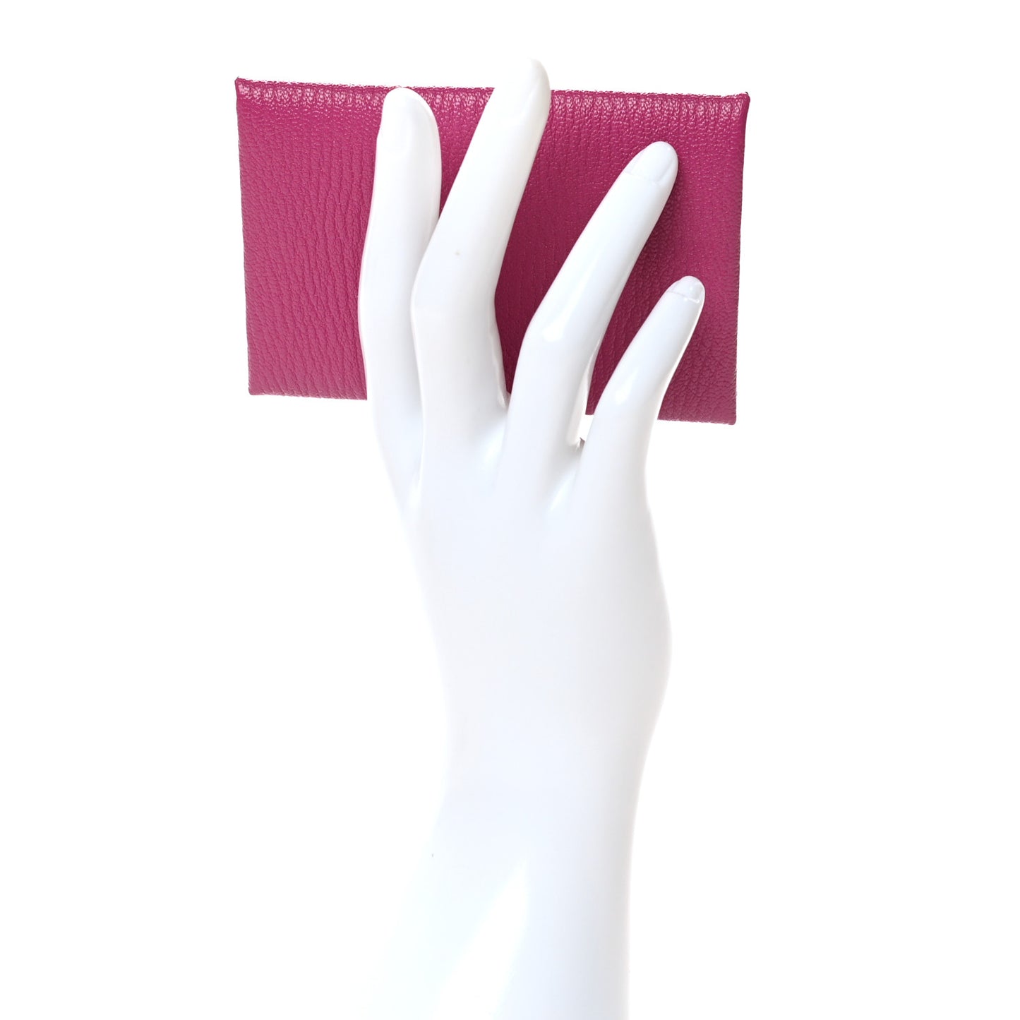 Chevre Mysore Calvi Card Case Rose Pourpre