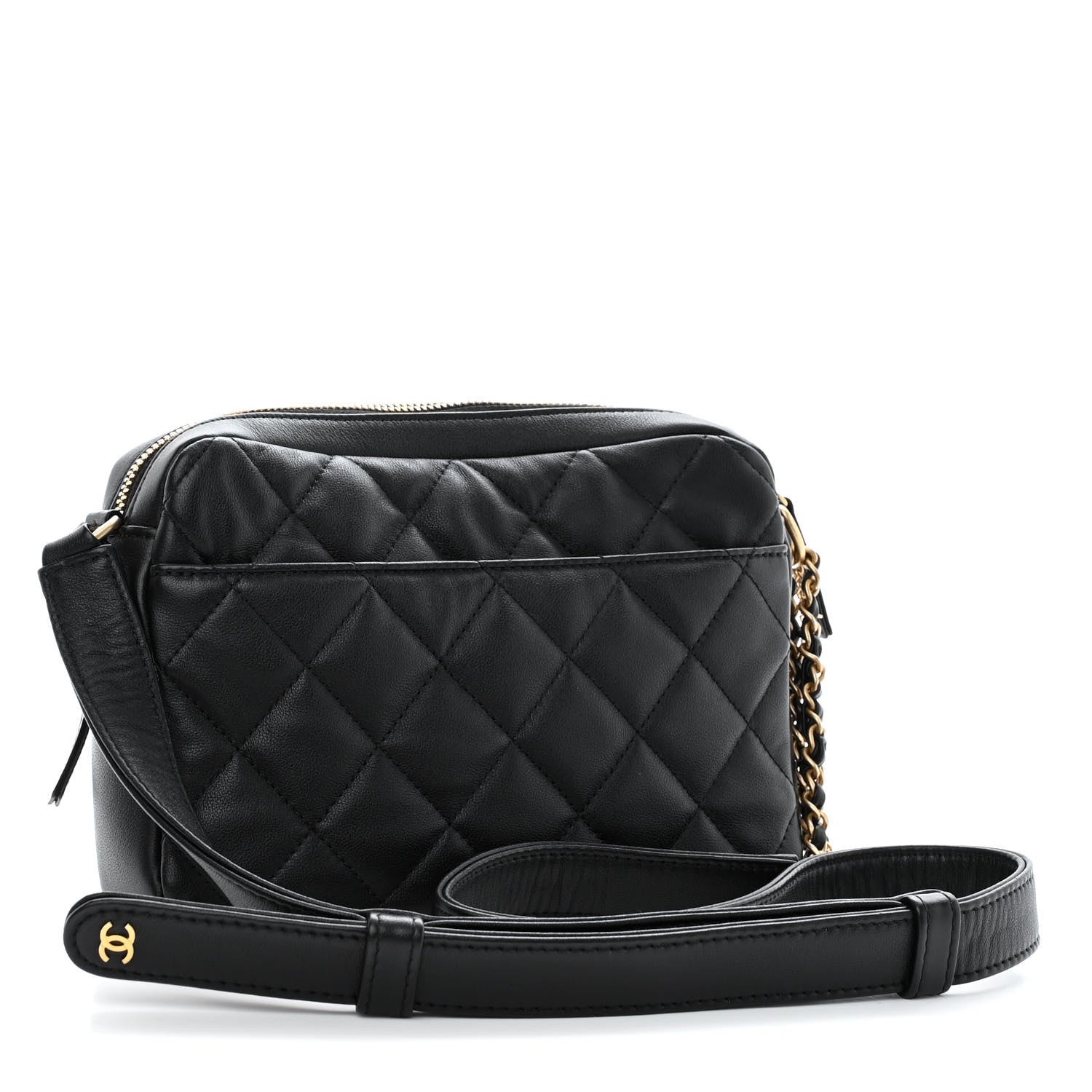Chanel Calfskin Quilted Small Camera Case Black 3 of 11