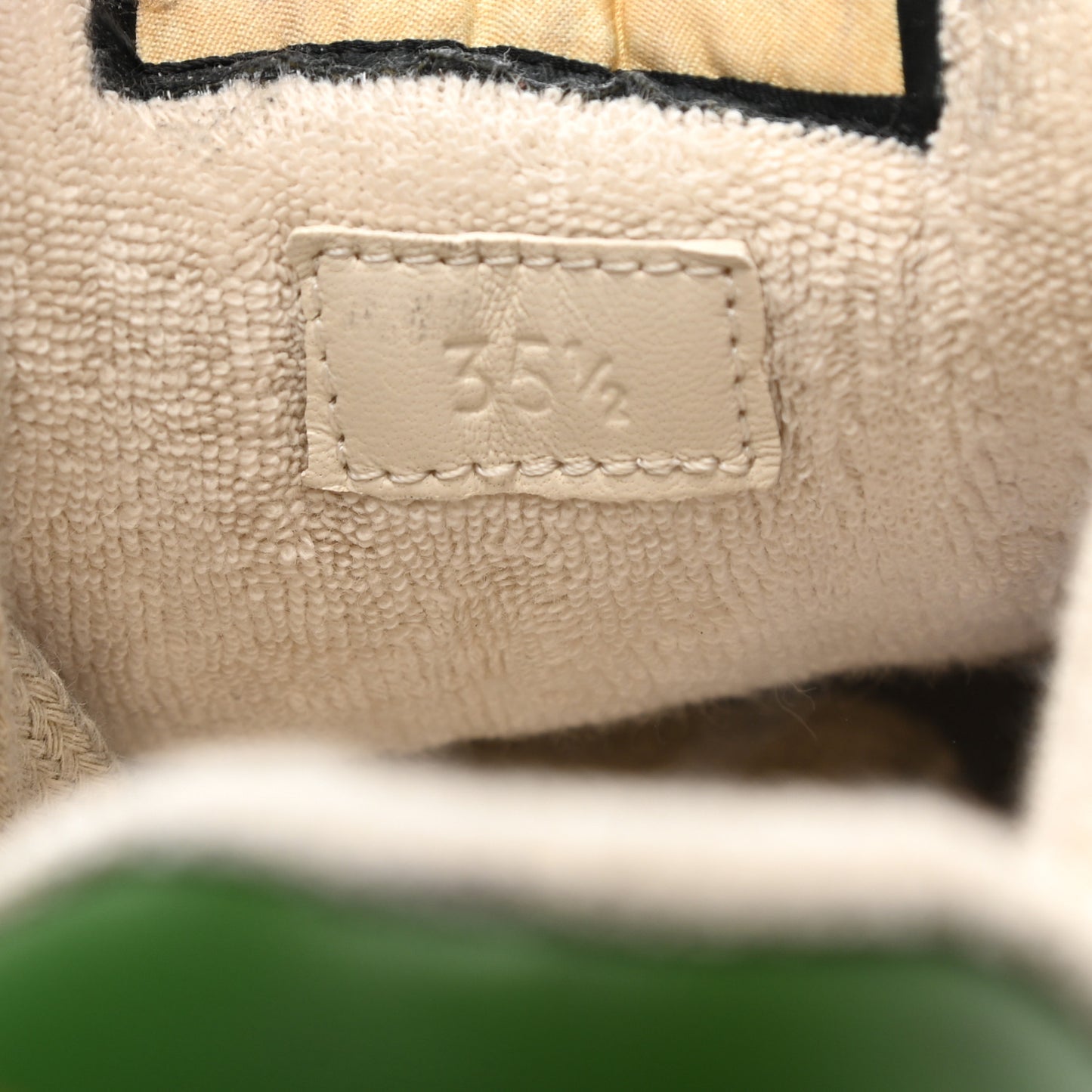 GG Monogram Nubuck Web Womens Screener Sneakers 35.5 New Sand Dusty Milk Vintage Green
