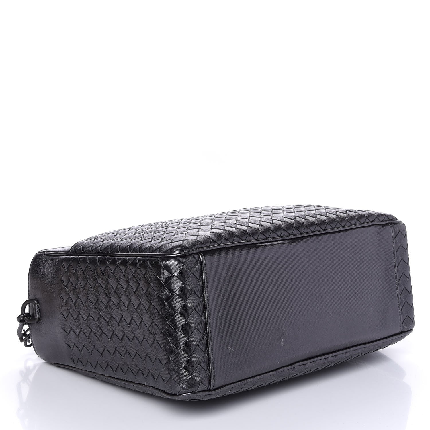 Bottega Veneta Metallic Grosgrain Intrecciato Tote Argento Ossidato 5 of 10