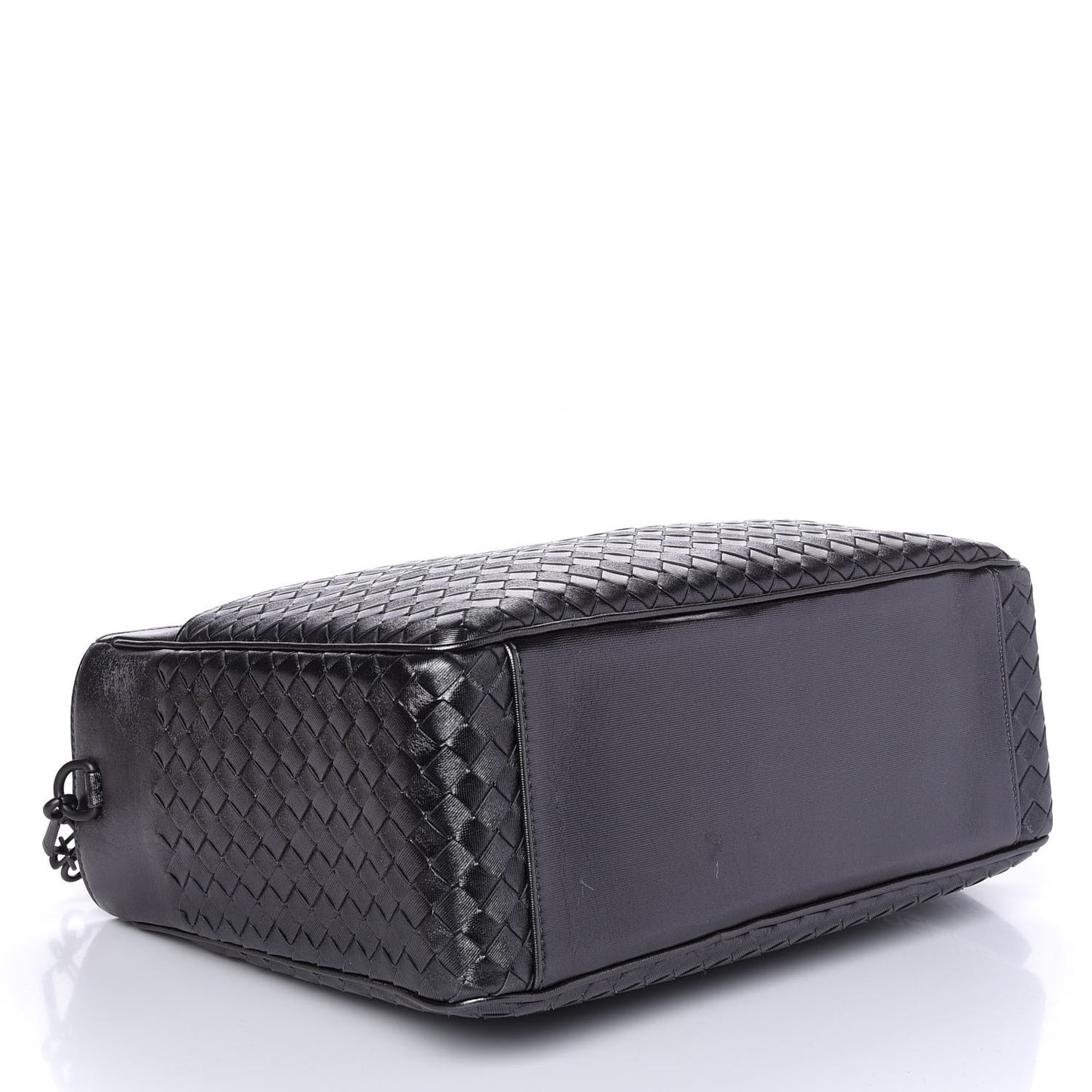 Metallic Grosgrain Intrecciato Tote Argento Ossidato