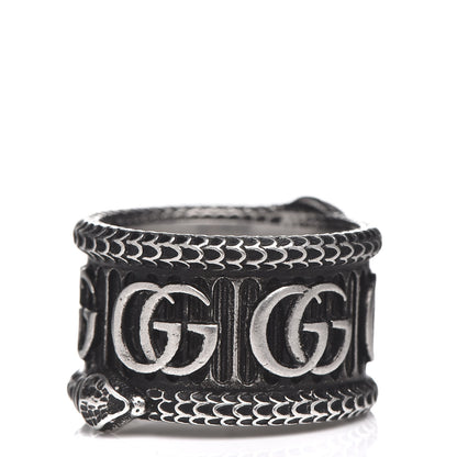 Gucci Sterling Silver GG Marmont Snake Band Ring 55 7.5 3 of 8