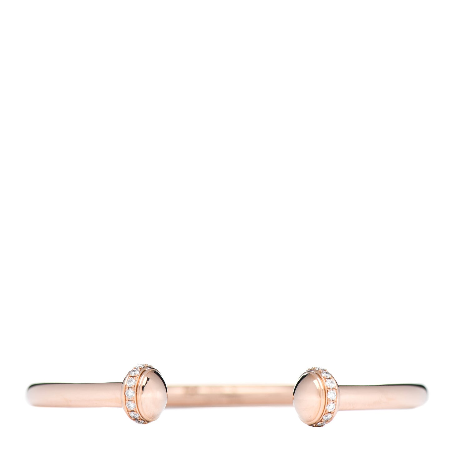 18K Rose Gold Diamond Possession Open Bangle Bracelet