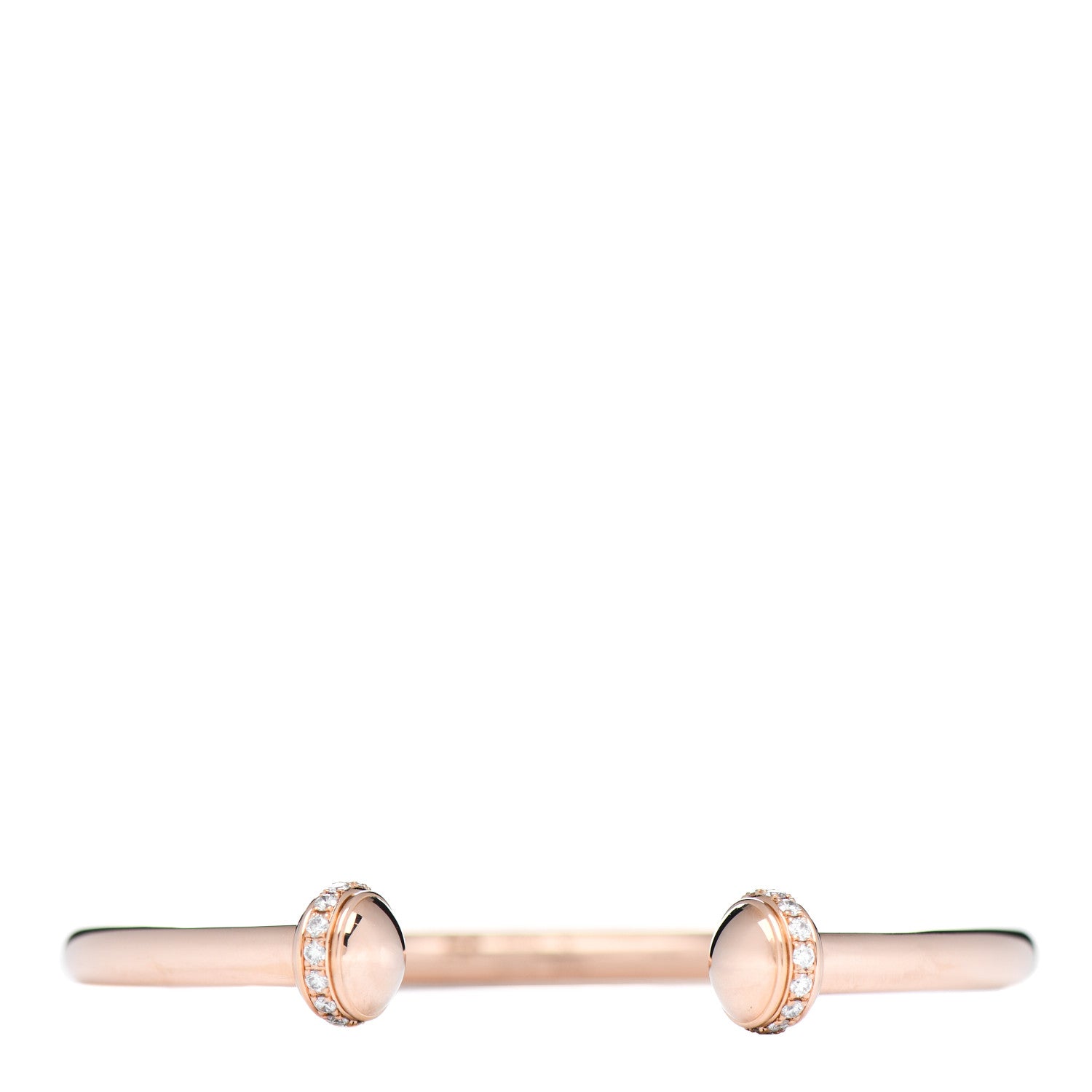 Piaget 18K Rose Gold Diamond Possession Open Bangle Bracelet 1 of 4