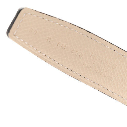 Hermes Swift Epsom 24mm Flot Belt 80 32 Black Craie 3 of 6