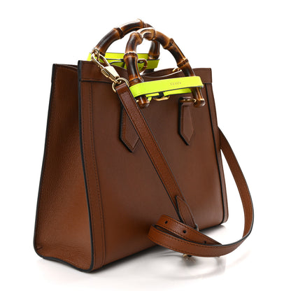 Gucci Wonka Grain Calfskin Small Diana Tote Bag Cuir Yellow Fluo 3 of 9