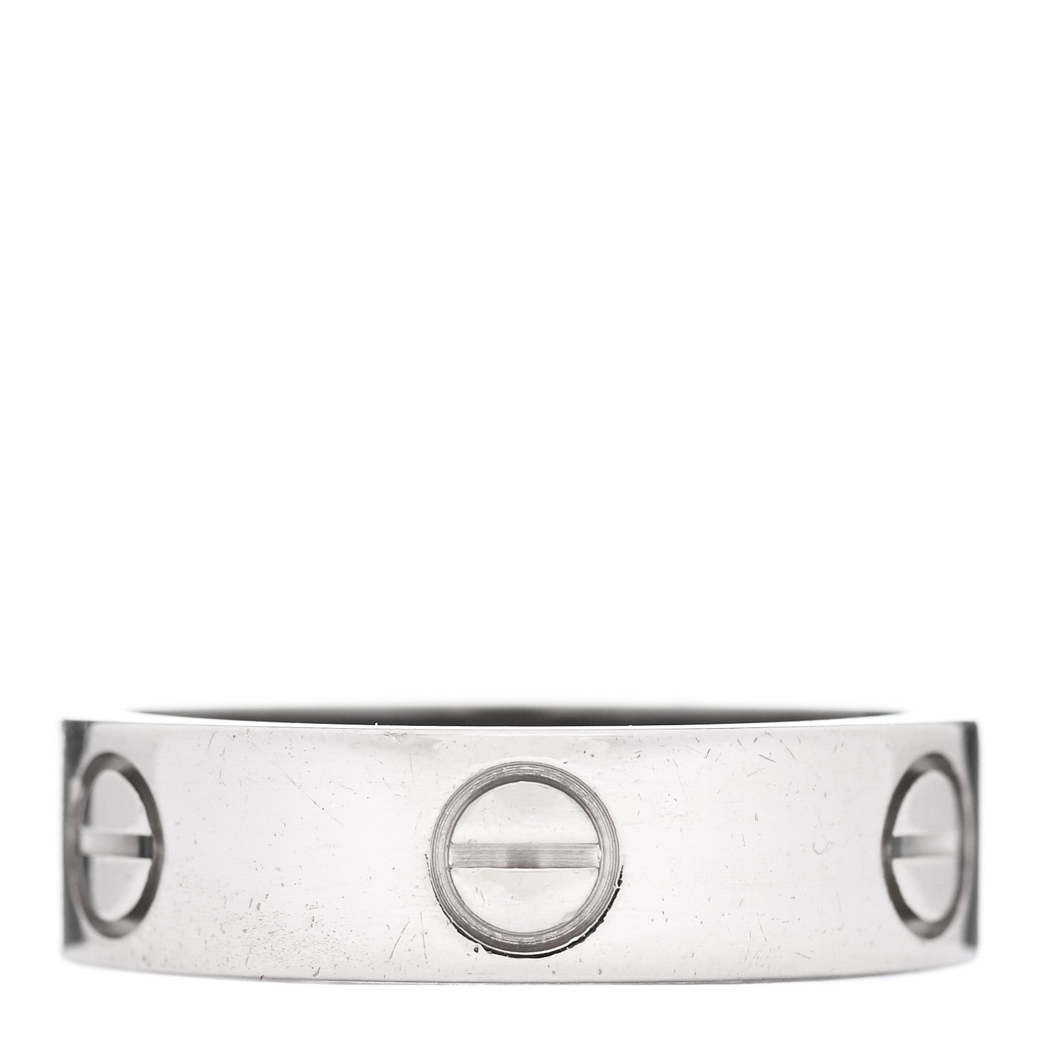Cartier 18K White Gold 5.5mm LOVE Ring 56 7.5 1 of 5